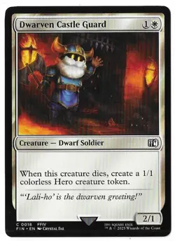 MTG Dwarven Castle Guard Final Fantasy (FIN) Common Magic Card #0018 Unplayed - Image 3