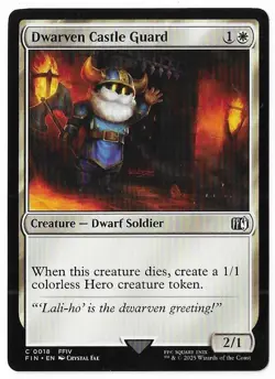 MTG Dwarven Castle Guard Final Fantasy (FIN) Common Magic Card #0018 Unplayed - Image 5