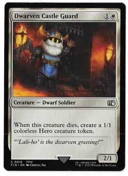 MTG Dwarven Castle Guard Final Fantasy (FIN) Common Magic Card #0018 Unplayed - Image 7