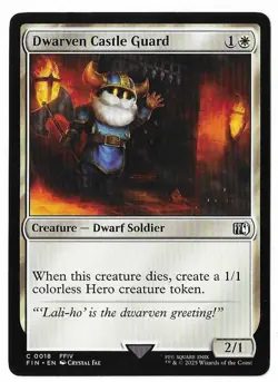 MTG Dwarven Castle Guard Final Fantasy (FIN) Common Magic Card #0018 Unplayed - Image 9