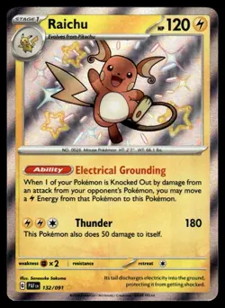 2024 Scarlet & Violet Series - Paldean Fates Raichu Illustration Rare #132 - Image 1