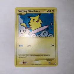 Surfing Pikachu 114/111 Rising Rivals Holo Pokemon Card TCG GOOD CONDITION - Image 1