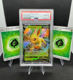 PSA 10 GEM MINT Leafeon V 013/159 SWSH Crown Zenith Ultra Rare Pokemon Card - Image 1