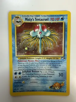 2000 Pokemon Misty's Tentacruel 010/132 Gym Heroes Holo Trading Card Game TCG - Image 1