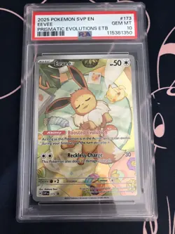 2025 POKEMON SVP ENGLISH BLACK STAR PROMO #173 EEVEE PSA 10 - Image 1