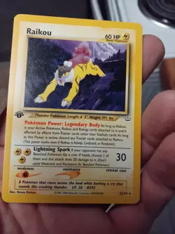 Pokemon Neo Revelation 1st Edition Raikou Non-Holo Card 22/64 - Image 1