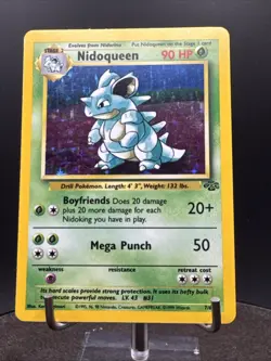 Nidoqueen Jungle 7/64 Holo Rare Pokemon TCG Vintage - Image 3