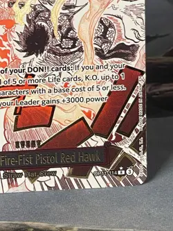 Gum-Gum Fire-Fist Pistol Red Hawk OP11-114 Manga	Alternate Art One Piece Card En - Image 4