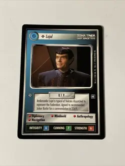 Star Trek CCG Personnel Federation Lojal Black Boarder Card - Image 1