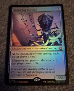 Mtg Foundations Scrawling Crawler NM Foil  - Image 1