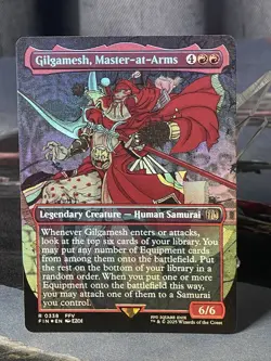 MTG Gilgamesh, Master-at-Arms Final Fantasy Borderless Rare FOIL 338 NM/Mint - Image 1