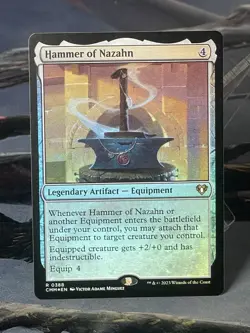 MTG Hammer of Nazahn RARE FOIL Commander Masters 0388 NM/Mint - Image 1
