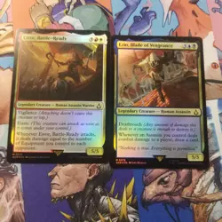 Mtg Eivor, Battle-ready Ezio, Blade Of Vengeance Foil Universes Beyond  - Image 1