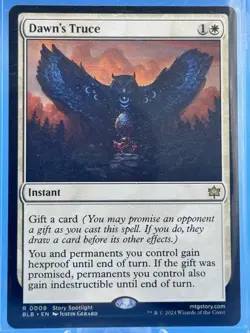 MTG Dawn's Truce Bloomburrow Set Regular Rare #0009 NM Fresh Pull No Play  - Image 6