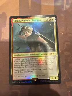 Magic the Gathering: Final Fantasy Cloud, Planet’s Champion 0003 Promo Card - Image 1