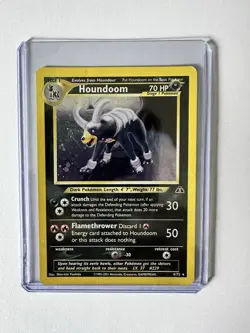 Pokemon Neo Discovery Houndoom Holo Card 4/75 - Image 1