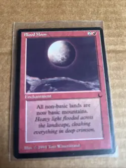 Magic the Gathering Blood Moon Dark Card 1994 Edition - Image 1