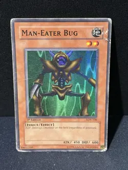 Yugioh Man-Eater Bug 1st Edition LOB-108 The Legend of Blue Eyes White Dragon - Image 1