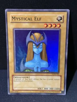 Yugioh Mystical Elf LOB-062 Legend Of Blue Eyes Original Print Vintage - Image 1