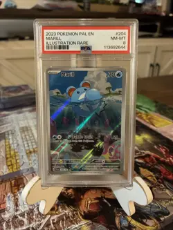 2023 Pokémon Paldea Evolved Illustration Rare Marill Card PSA 8 - Image 1
