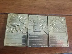 Gold Plated Pokemon Card Set  (Charizard, Pikachu, Poliwhirl) - Image 2