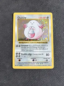 Chansey - 3/102 - Pokemon Base Set Shadowless Holo Rare Card WOTC LP+ - Image 1