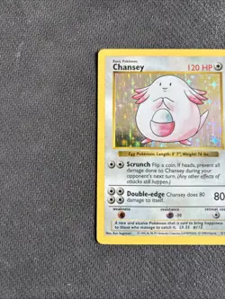 Chansey - 3/102 - Pokemon Base Set Shadowless Holo Rare Card WOTC LP+ - Image 2