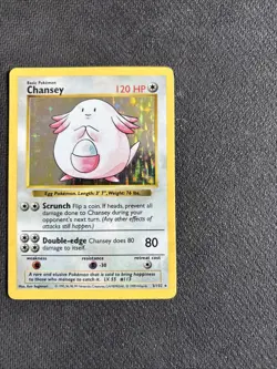 Chansey - 3/102 - Pokemon Base Set Shadowless Holo Rare Card WOTC LP+ - Image 3