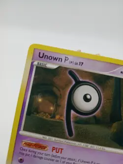 Unown P 33/100 - Majestic Dawn - Regular Rare LP Pokemon Card, 2008 - Image 2