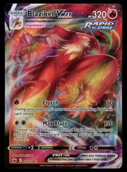 POKEMON CARD - BLAZIKEN VMAX 021/198 SWORD & SHIELD CHILLING REIGN - Image 1
