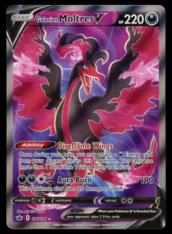 POKEMON CARD - GALARIAN MOLTRES V FULL ART 176/198 SWORD & SHIELD CHILLING REIGN - Image 3