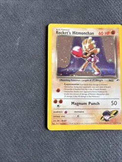 Rocket's Hitmonchan - 11/132 - Pokemon Gym Heroes Unlimited Holo Rare Card LP - Image 8