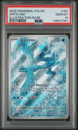 Pokémon TCG Articuno Journey Together Illustration Rare Card 161/159 PSA 10 - Image 1
