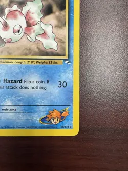 Misty's Goldeen 30/132 1st Edition Gym Heroes Set Pokemon Card WOTC (LP+) - Image 5