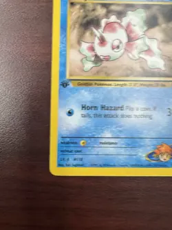 Misty's Goldeen 30/132 1st Edition Gym Heroes Set Pokemon Card WOTC (LP+) - Image 6