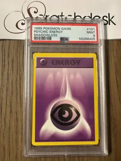 PSA 9 - Pokemon PSYCHIC ENERGY 101/102 - SHADOWLESS BASE SET - MINT - Image 3