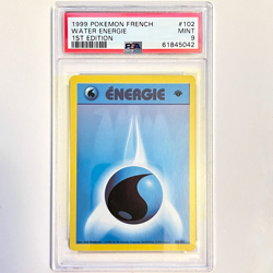 PSA 9 Water Energy Energie MNT 102 French Base 1st Edition 1999 Pokemon 61845042 - Image 3