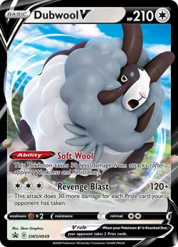 Dubwool V SWSH049 SWSH: Sword & Shield Promo Cards Holo - Image 1