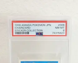 1996 Amada Pokemon Charizard #006 Japan Sticker Collection PSA 8 NM-MT - Image 2