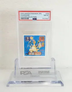 1996 Amada Pokemon Charizard #006 Japan Sticker Collection PSA 8 NM-MT - Image 4