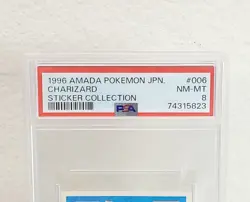 1996 Amada Pokemon Charizard #006 Japan Sticker Collection PSA 8 NM-MT - Image 5