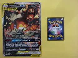Reshiram & Charizard GX JUMBO Oversized Card SM201 Tag Team Promo Pokémon - Image 1