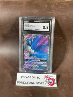 2019 Pokemon Unified Minds Full Art Latios GX 223/236 - CGC 8.5 NM/MINT+ - Image 2