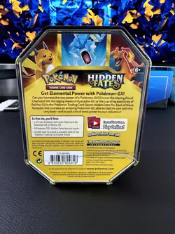 HIDDEN FATES Tin - RAICHU GX Promo Pokemon -Factory Sealed - MINT - Image 12