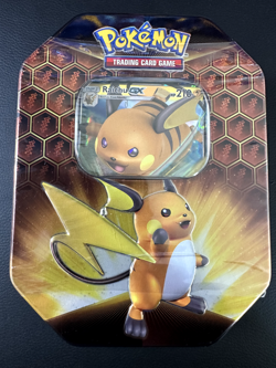 HIDDEN FATES Tin - RAICHU GX Promo Pokemon -Factory Sealed - MINT - Image 13