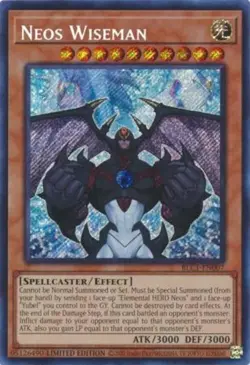 Neos Wiseman SEALED - BLC1-EN007 - Secret Rare - 1st Edition Yugioh - Image 1