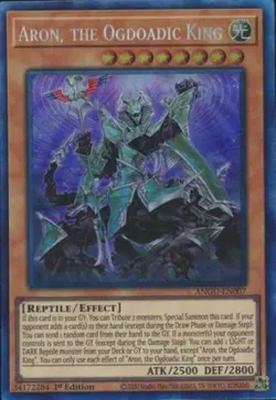 Yugioh! Aron, the Ogdoadic King - ANGU-EN007 - Collector's Rare - 1st Edition Ne - Image 1