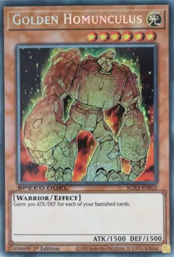 Yugioh Golden Homunculus SGX3-ENF02 Secret Rare 1st Edition - Image 1