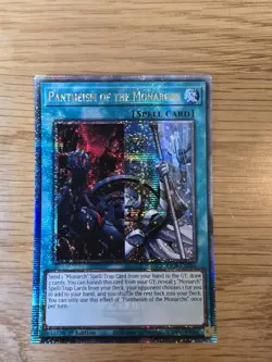 Yu-Gi-Oh Pantheism of the Monarchs RA04-EN261 quarter century Secret Rare Card - Image 3