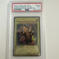 2013 -2018 Yu-Gi-Oh! The Winged Dragon of Ra Ultra Rare  Ed LC01-EN003 PSA 9 - Image 1